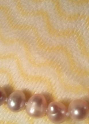 Буси та браслет із натуральних перлів2 фото