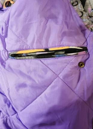 Куртка вінтажна демісезонна зимова на синтепоні вітровка в ретро спортивний стилі принт8 фото