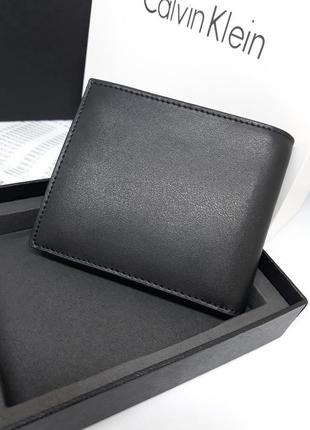 Чоловічий шкіряний гаманець портмоне з брелоком чорний7 фото