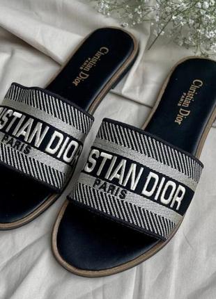 Dior slides ‘black beige’1 фото