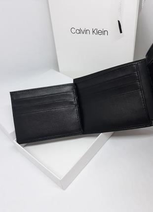 Чоловічий шкіряний гаманець портмоне з брелоком чорний6 фото