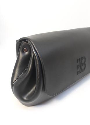Мужской кожаный кошелек барсетка клатч портмоне черный2 фото