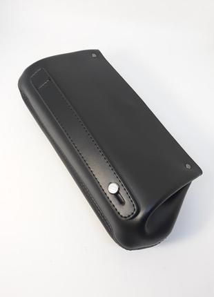 Мужской кожаный кошелек барсетка клатч портмоне черный5 фото