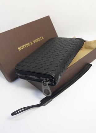 Чоловічий шкіряний гаманець клатч барсетка портмоне чорний3 фото