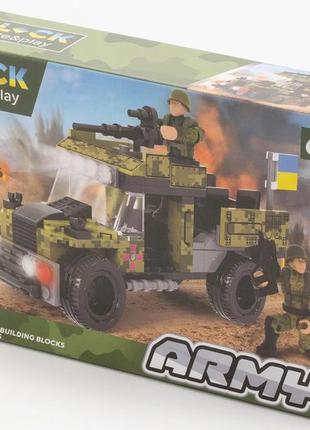 Конструктор пластиковий армія бойова броньована машина ббм lego 161 деталей iblock lego 22х4,5х14 см