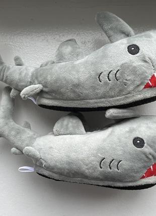 Обувь домашние тапочки акула рыбка3 фото