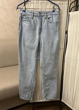 H@m винтажные прямые высокие джинсы5 фото