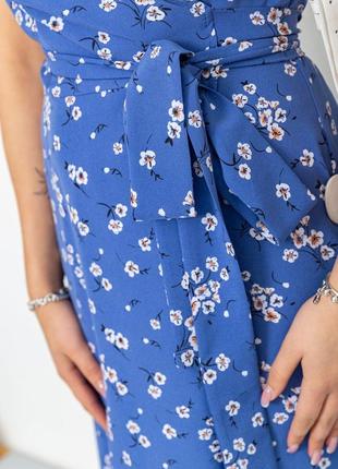 Сарафан с цветочным принтом, цвет джинс, синий r1614 фото