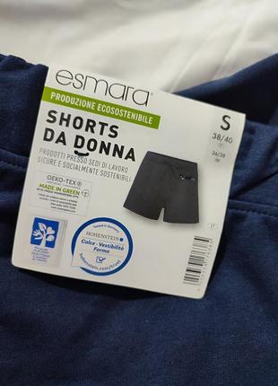 Темно синие, трикотажные шорты от esmara2 фото