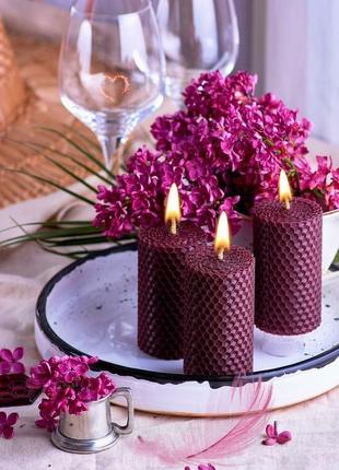 Свічки із вощини веганську кошерне мило подарунковий набір натуральні свічки з бджолиного воску1 фото