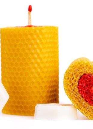 Свічки у формі серця кошерне мило подарунковий набір натуральні свічки з бджолиного воску6 фото
