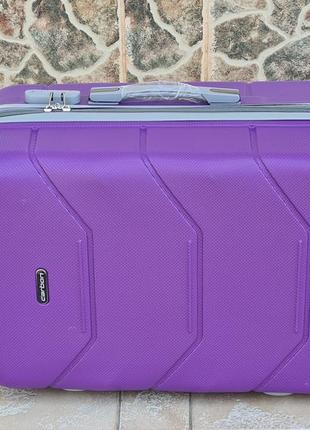 Средний размер  чемодана  carbon  k 147 dark purple 💜6 фото
