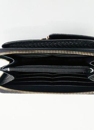 Жіночий гаманець, чорна шкіра3 фото