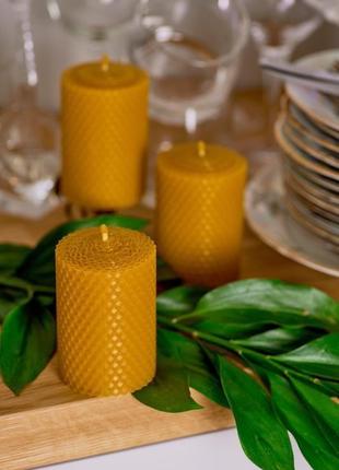 Медові еко свічки  з натуральним медовим запахом гіпоалергенні та натуральні2 фото