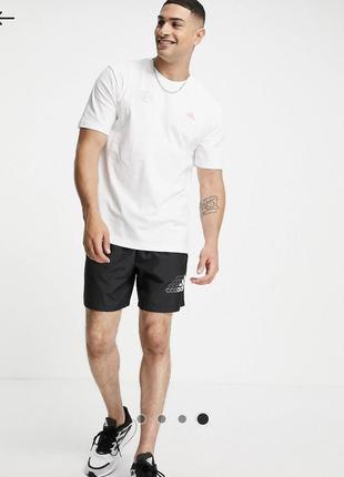 Adidas running t-shirt with run smile repeat back print in white2 фото