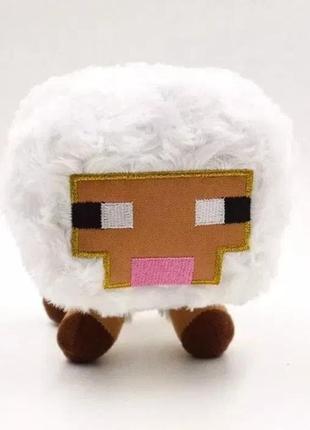 Іграшка м'яка овця/овечка з майнкрафт 16 см/minecraft/white sheep1 фото