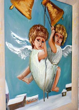 Ангельский звон,размер 30х40см,живопись в раме