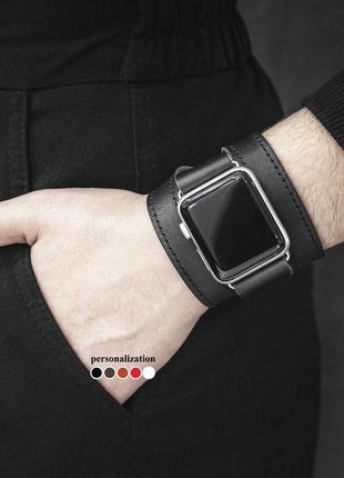 Кожаный ремешок для apple watch, 3 4 5 6 7 8 9 se ultra ultra 2, 38 40 41 42 44 45 49 мм, код 1875ст7 фото