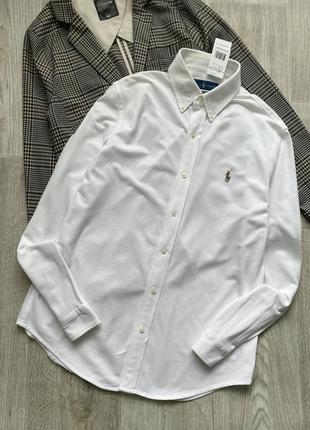 Polo ralph lauren женская белая рубашка, сорочка, рубашка свободного кроя, блузка, блуза5 фото