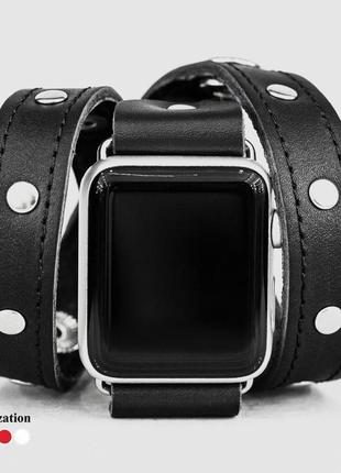 Кожаный ремешок для apple watch, 3 4 5 6 7 8 9 se ultra ultra 2, 38 40 41 42 44 45 49 мм, код 1090ст5 фото