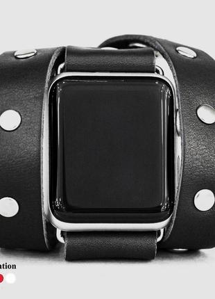 Кожаный ремешок для apple watch, 3 4 5 6 7 8 9 se ultra ultra 2, 38 40 41 42 44 45 49 мм, код 10905 фото