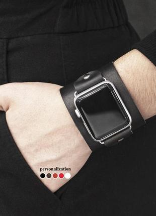 Кожаный ремешок для apple watch, 3 4 5 6 7 8 9 se ultra ultra 2, 38 40 41 42 44 45 49 мм, код 13107 фото