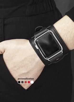 Кожаный ремешок для apple watch, 3 4 5 6 7 8 9 se ultra ultra 2, 38 40 41 42 44 45 49 мм, код 1330ст7 фото