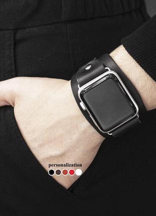 Кожаный ремешок для apple watch, 3 4 5 6 7 8 9 se ultra ultra 2, 38 40 41 42 44 45 49 мм, код 13577 фото