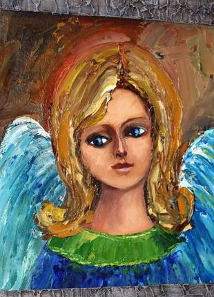 Ангел, живопись, 20х20см