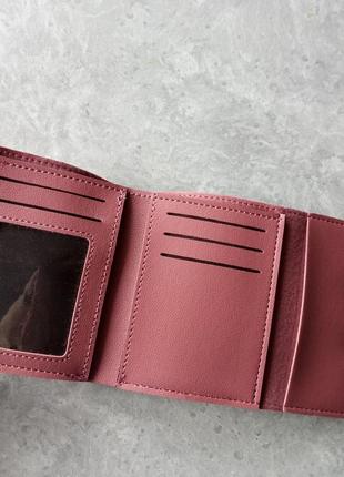Трендовий бордовий гаманець.2 фото