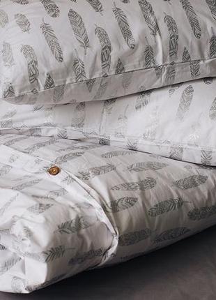 Комплект постельного белья евро silver swan с натурального хлопка ранфорс 200х220 см4 фото