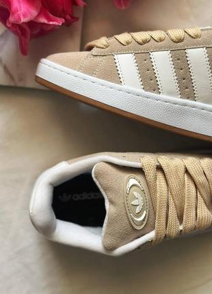 Замшеві кросівки adidas campus beige4 фото