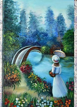 Прогулянка на природі, полотно на підрамнику, 25х40см