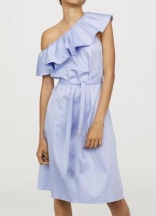 H&m сукня котонова на одне плече /s