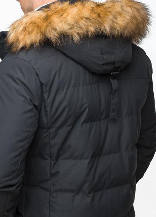 Короткая стильная зимняя курточка мужская чёрная модель 25780 (остался только 50(l))10 фото