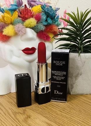 Оригінал бальзам для губ dior rouge dior lip balm 999 matte balm1 фото