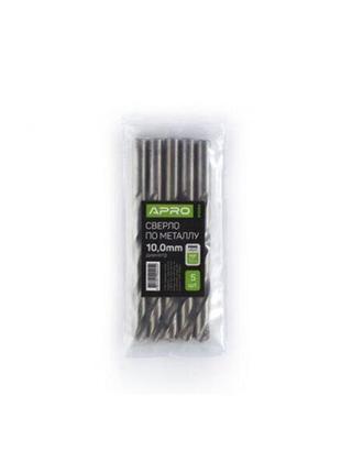 Свердло для металу p6m5 14,0 мм із хвостовиком 10 мм, apro 810068