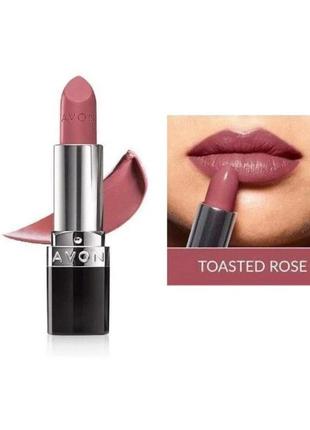 Губная помада "ультра" avon, toasted rose / жаркие тропики