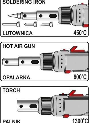 Пальник газовий t = 1300 °c, фен t = 600 °c і паяльник t = 450...7 фото