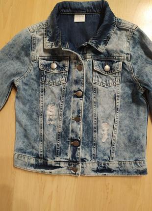 Куртка детская  джинсовая  на 10-12 лет, f&f7 фото