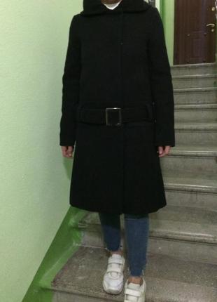 Длинное шерстяное пальто benetton (в стиле cos &other stories zara)3 фото