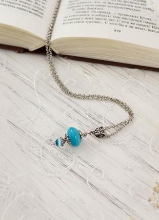 Кольє підвіска "морська блакить"