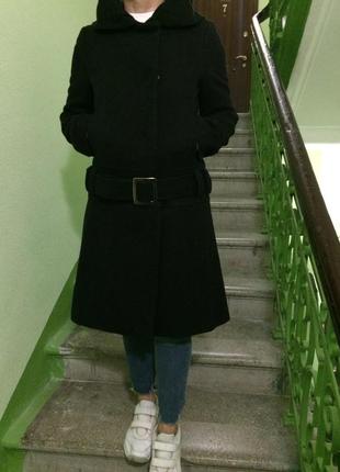 Длинное шерстяное пальто benetton (в стиле cos &other stories zara)4 фото