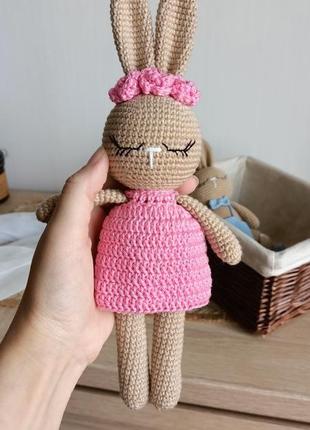 Іграшка зайка з бавовни