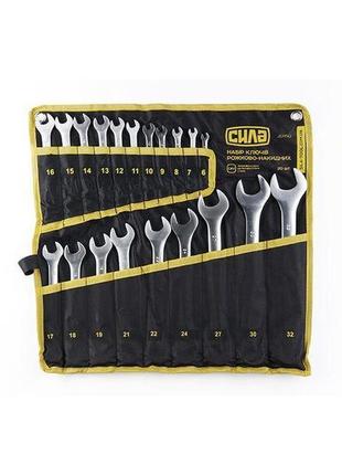 Набір ключів ріжково-накидних crv у чохлі 6-19, 21,22, 24, 27,...