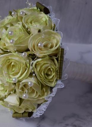 Свадебный букет из роз для невесты  арт.1043 фото