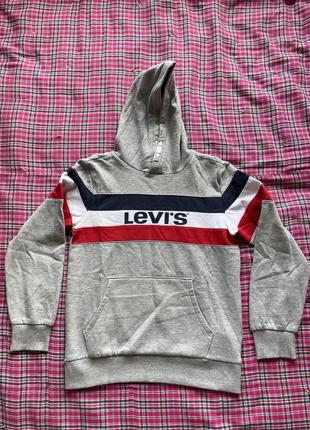 Подростковая кофта, кенгурушка levi’s. размер 176 см/16а. можно на женскую s