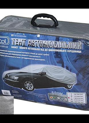 Тент автомобільний cc13401 l сірий з підкладкою peva+pp cotton...