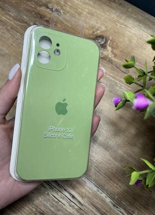 Чехол на iphone 12 квадратные борта чехол на айфон silicone case full camera на apple айфон