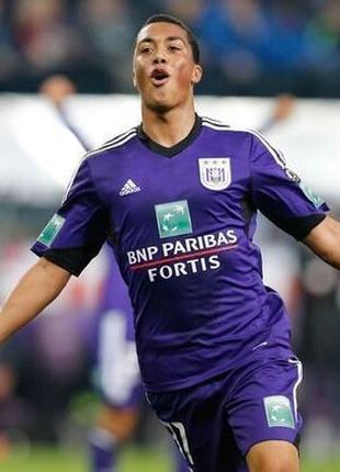 Шикарнейшая фиолетовая футболка adidas anderlecht bnp paribas fortis made in vietnam